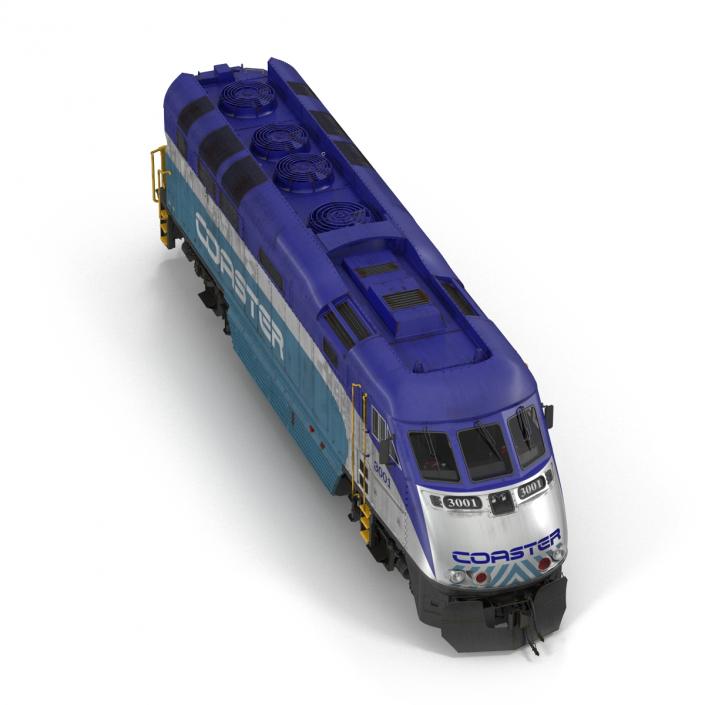 Diesel Electric Locomotive F59 PHI Coaster 3D