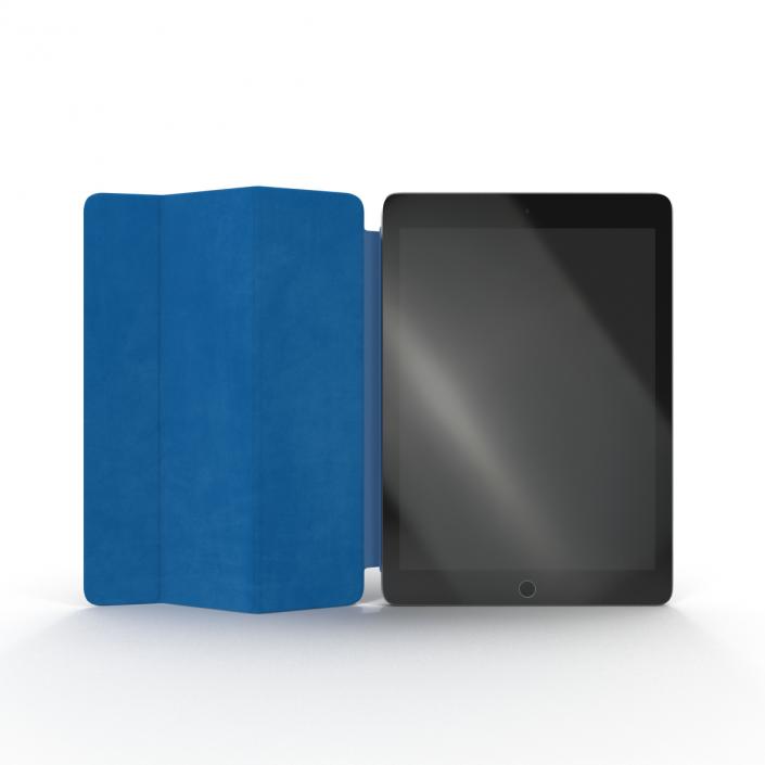 iPad Air 2 Space Gray and Smart Cover 3D