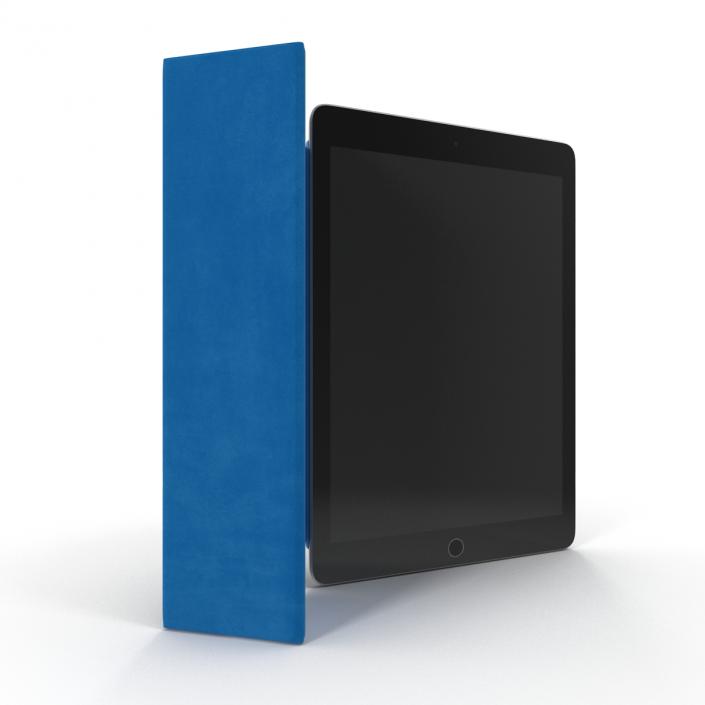 iPad Air 2 Space Gray and Smart Cover 3D