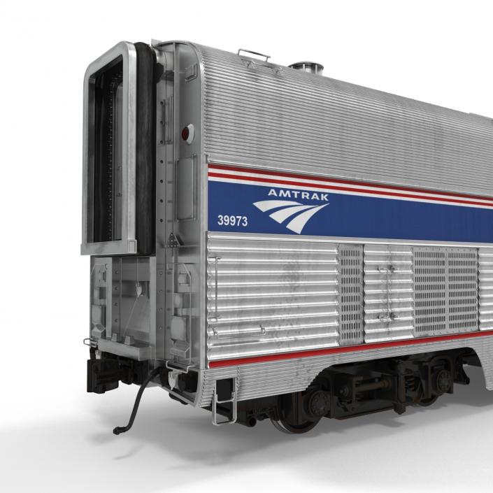 Passenger Double Deck Train Amtrak 3D model