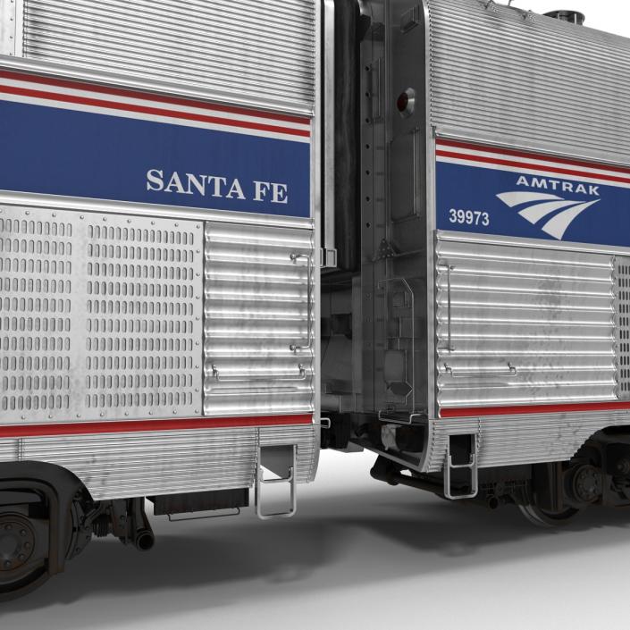 Passenger Double Deck Train Amtrak 3D model