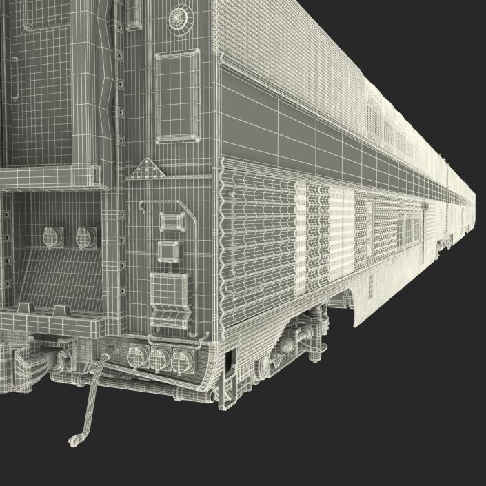 Passenger Double Deck Train Amtrak 3D model