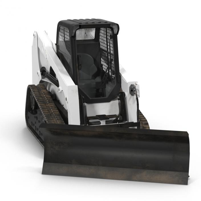 3D model Compact Tracked Loader with Blade Rigged