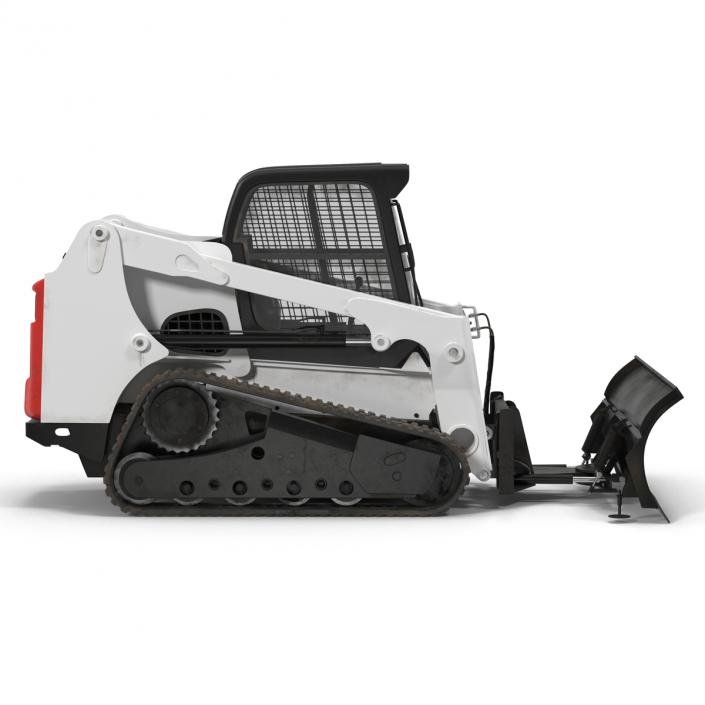 3D model Compact Tracked Loader with Blade Rigged