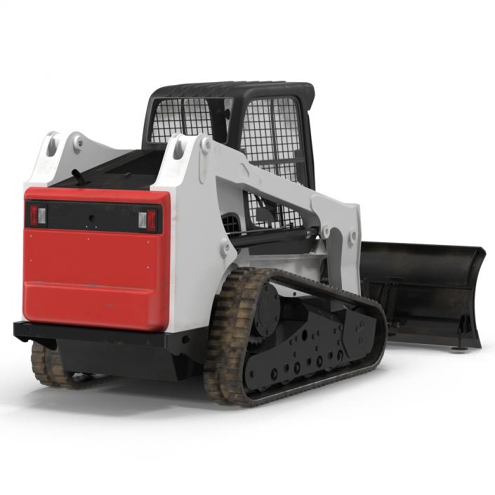 3D model Compact Tracked Loader with Blade Rigged