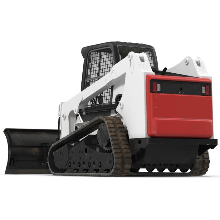 3D model Compact Tracked Loader with Blade Rigged