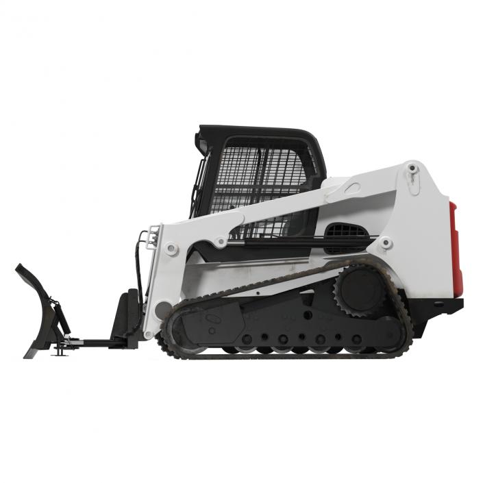 3D model Compact Tracked Loader with Blade Rigged