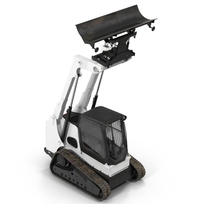 3D model Compact Tracked Loader with Blade Rigged