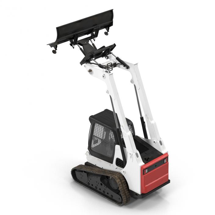 3D model Compact Tracked Loader with Blade Rigged