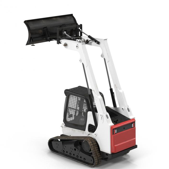 3D model Compact Tracked Loader with Blade Rigged