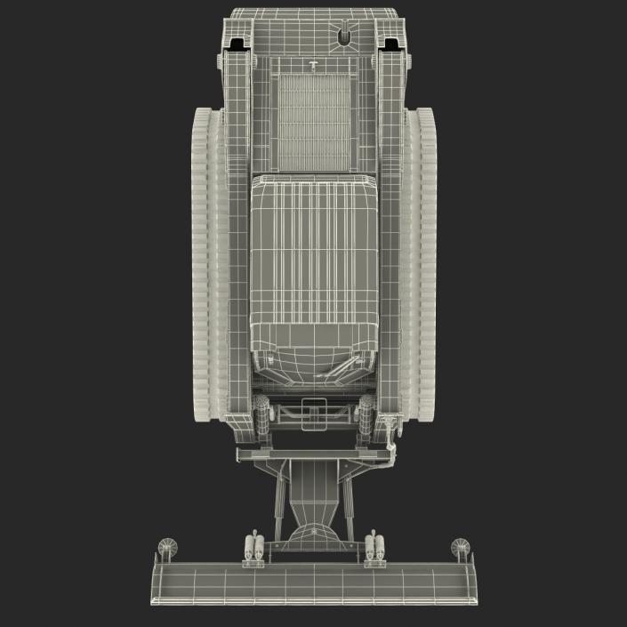 3D model Compact Tracked Loader with Blade Rigged