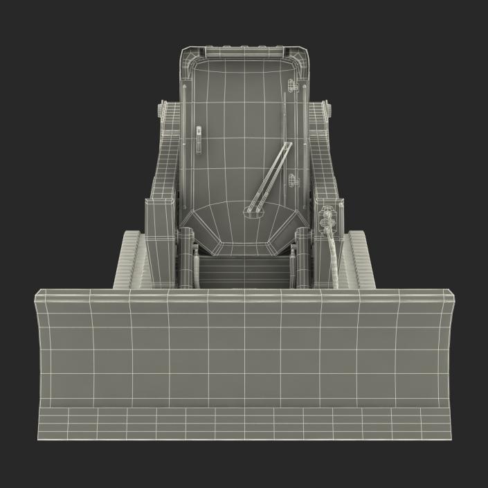 3D model Compact Tracked Loader with Blade Rigged