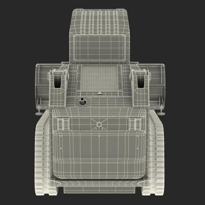 3D model Compact Tracked Loader with Blade Rigged