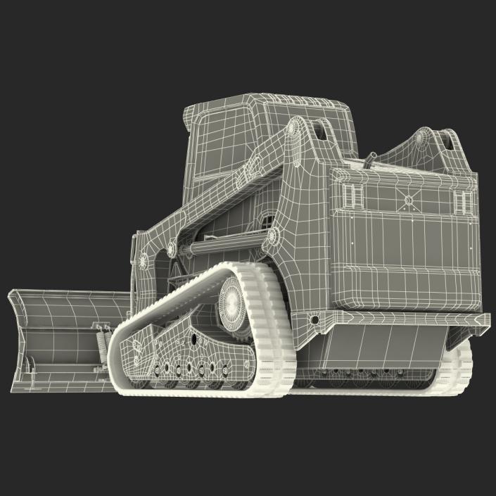 3D model Compact Tracked Loader with Blade Rigged