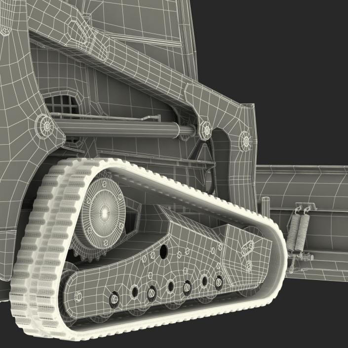 3D model Compact Tracked Loader with Blade Rigged