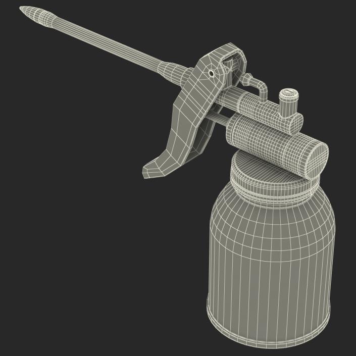 3D Oil Can 3 Red model