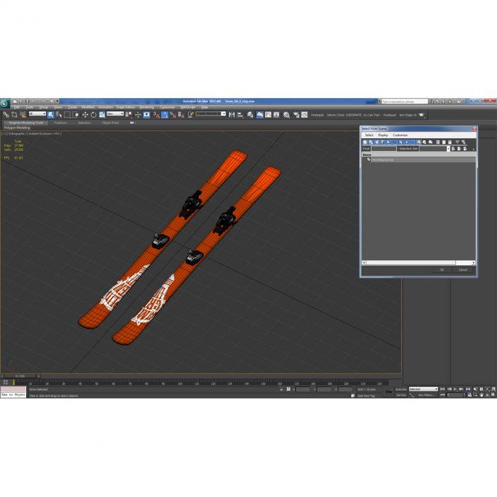 3D model Snow Ski 7