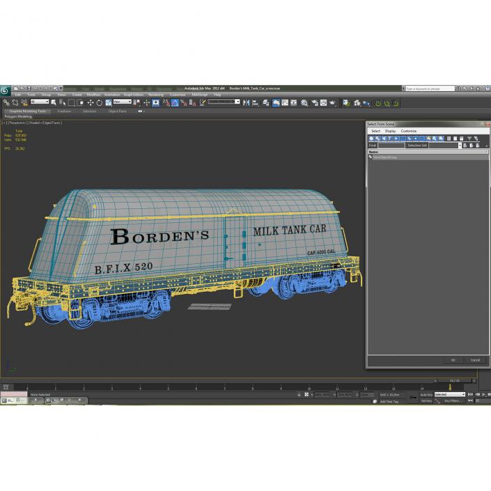 3D Bordens Milk Tank Car