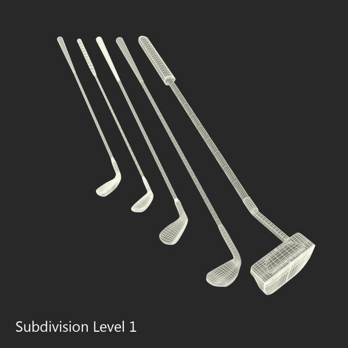 3D Golf Clubs 3D Models Collection