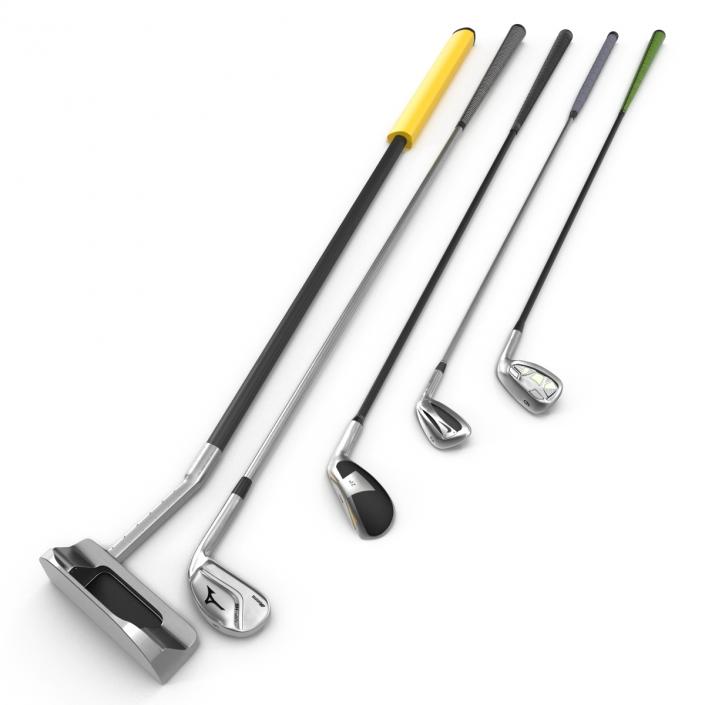 3D Golf Clubs 3D Models Collection