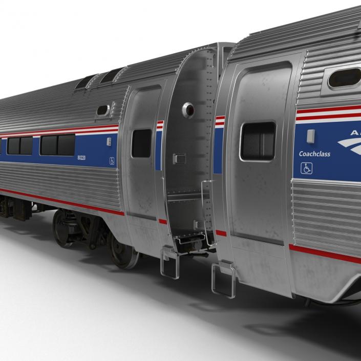 3D Diesel Electric Train Amtrak model