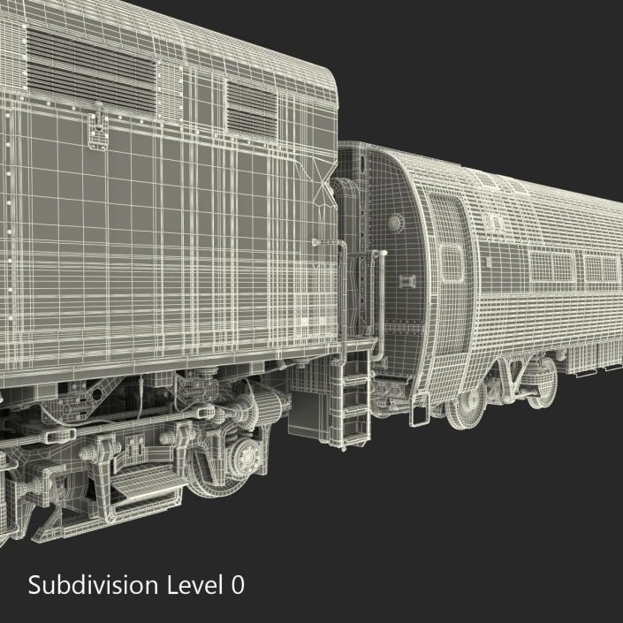 3D Diesel Electric Train Amtrak model