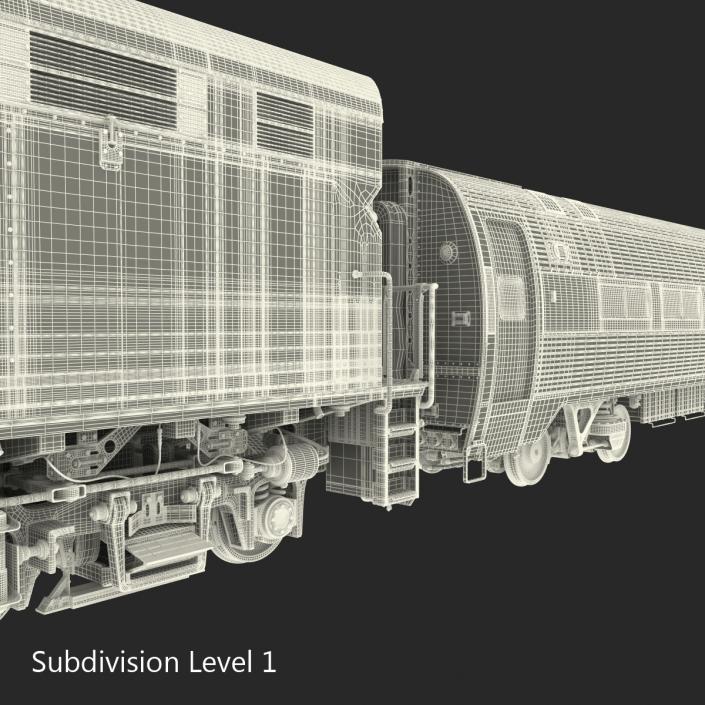 3D Diesel Electric Train Amtrak model