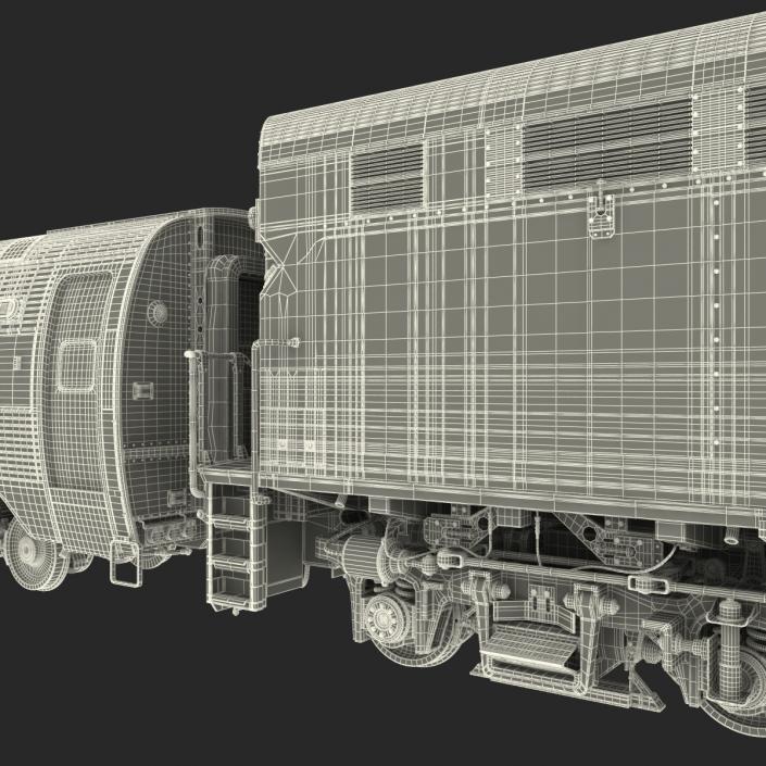 3D Diesel Electric Train Amtrak model