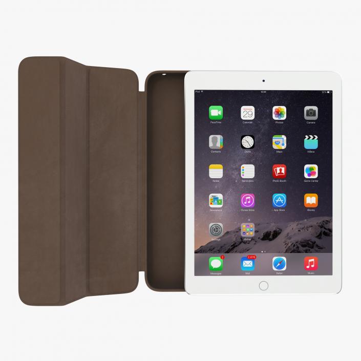 iPad Air 2 Silver and Smart Case 3D