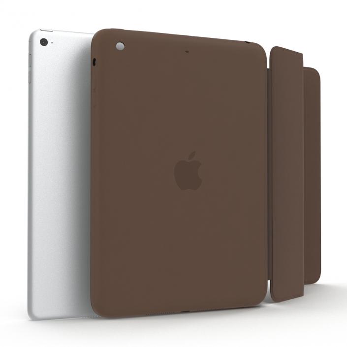 iPad Air 2 Silver and Smart Case 3D