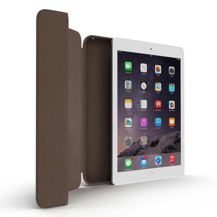 iPad Air 2 Silver and Smart Case 3D