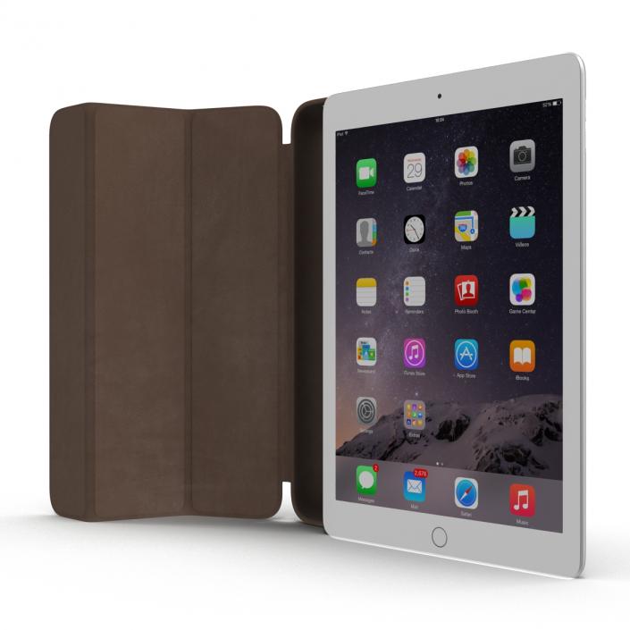 iPad Air 2 Silver and Smart Case 3D