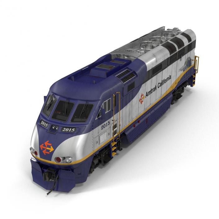 3D Diesel Electric Locomotive F59 PHI Amtrak