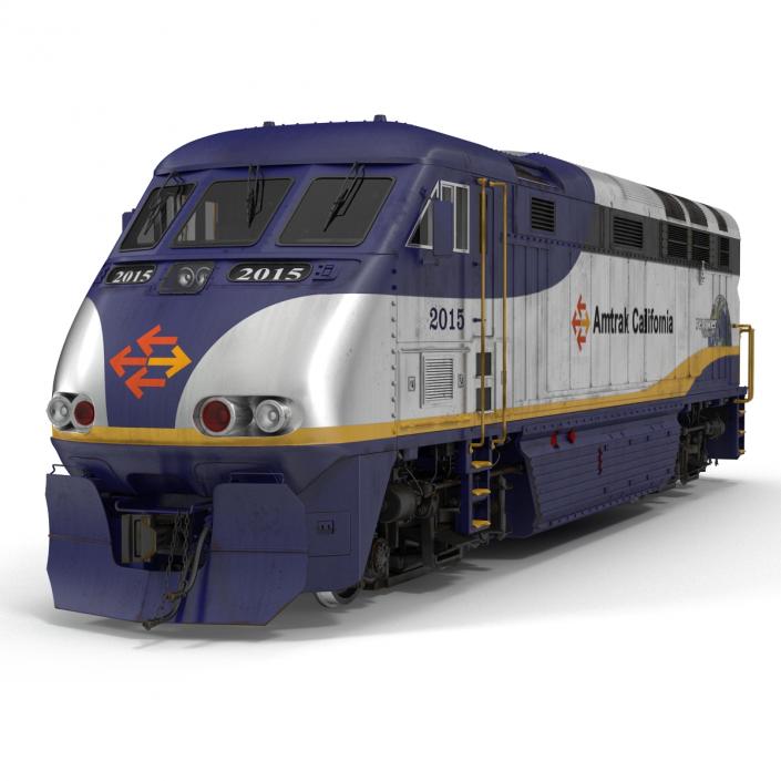 3D Diesel Electric Locomotive F59 PHI Amtrak