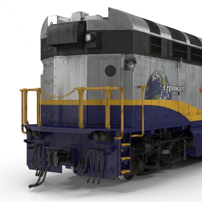 3D Diesel Electric Locomotive F59 PHI Amtrak