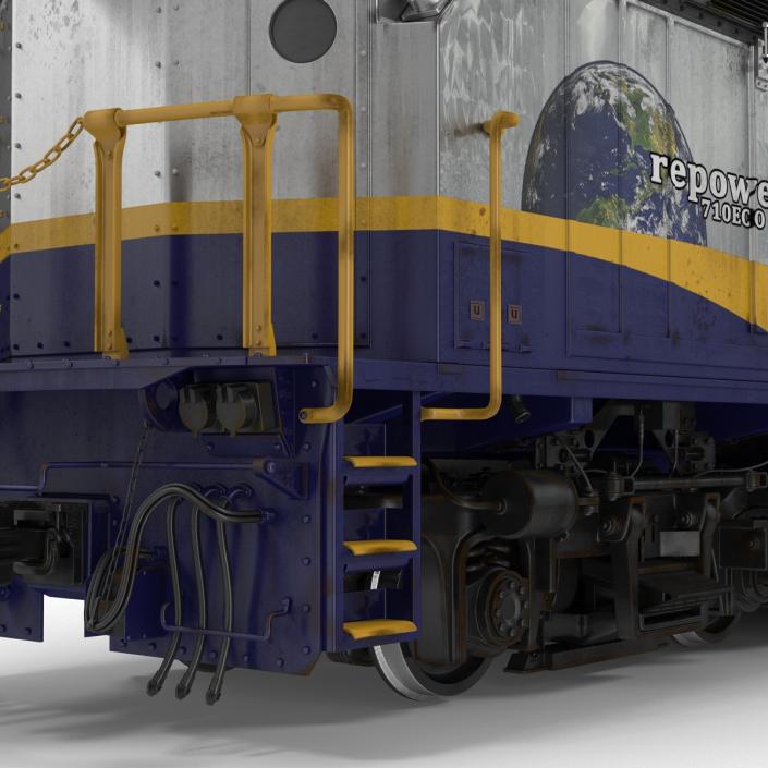 3D Diesel Electric Locomotive F59 PHI Amtrak