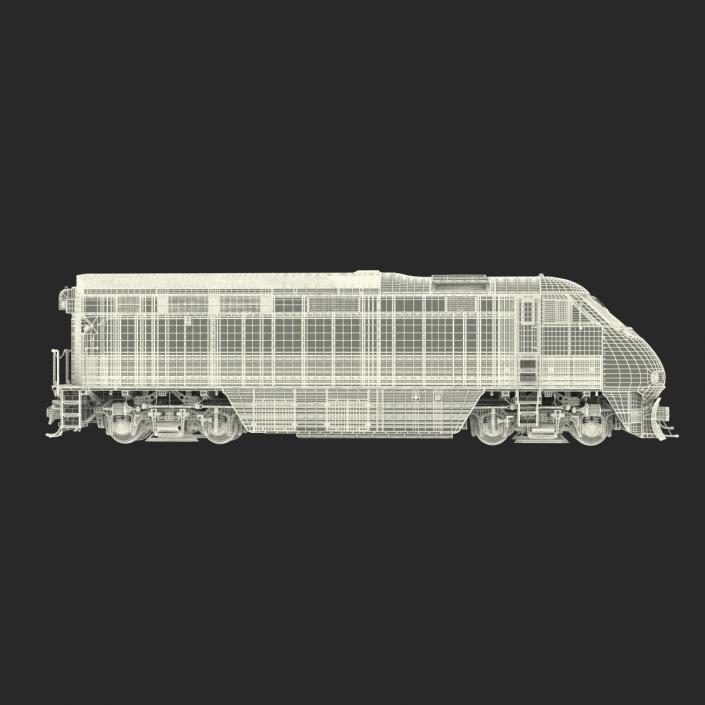 3D Diesel Electric Locomotive F59 PHI Amtrak