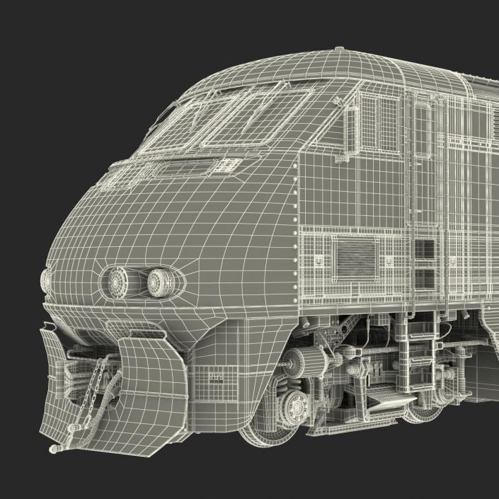 3D Diesel Electric Locomotive F59 PHI Amtrak