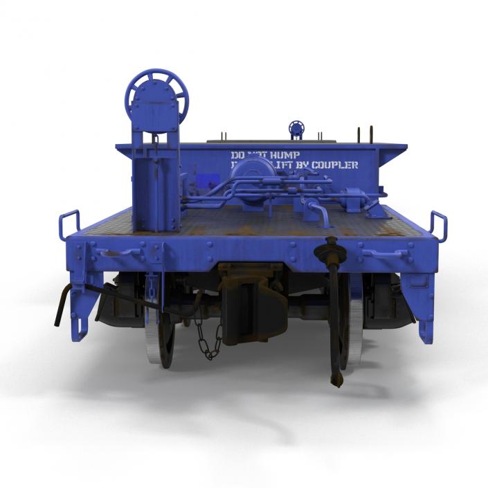 3D Heavy Duty Depressed Centre Flat Car Blue