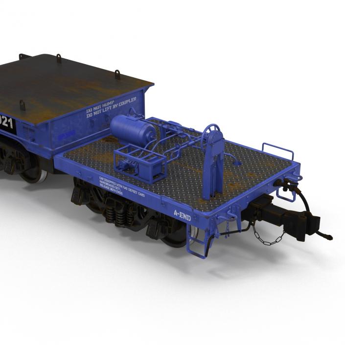 3D Heavy Duty Depressed Centre Flat Car Blue