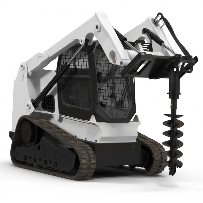 3D Compact Tracked Loader with Auger model