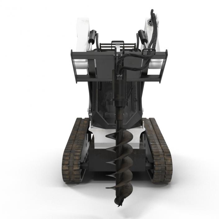 3D Compact Tracked Loader with Auger model