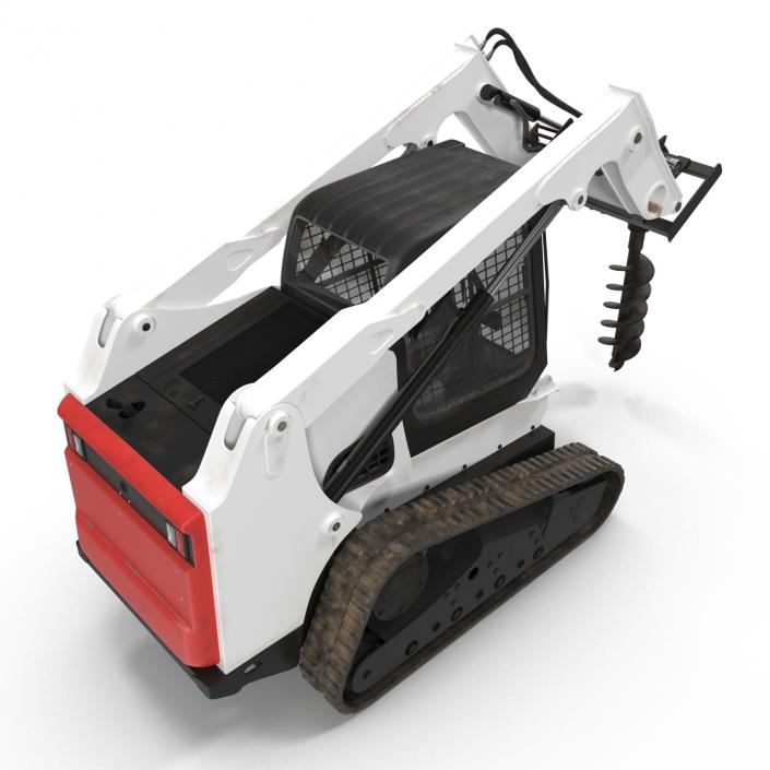 3D Compact Tracked Loader with Auger model