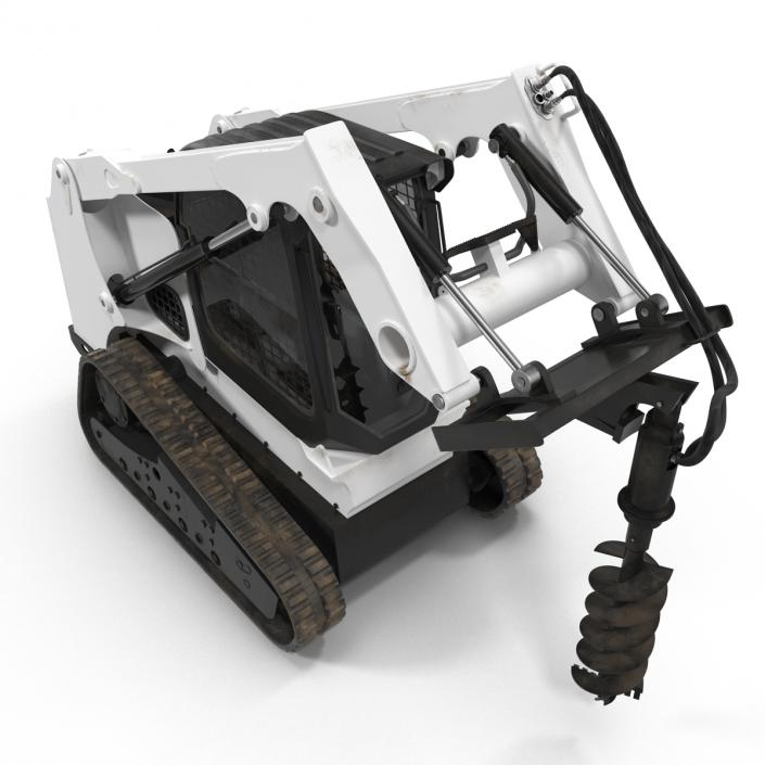 3D Compact Tracked Loader with Auger model