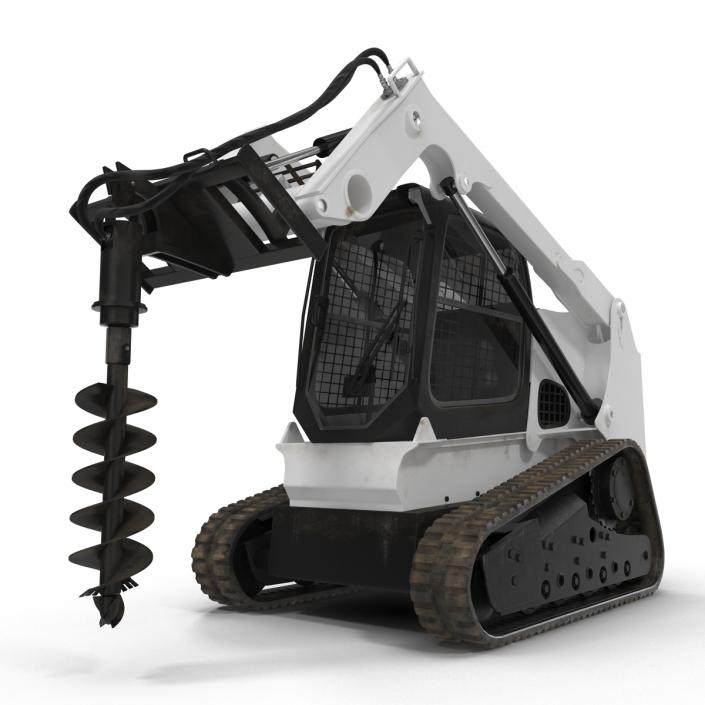 3D Compact Tracked Loader with Auger model