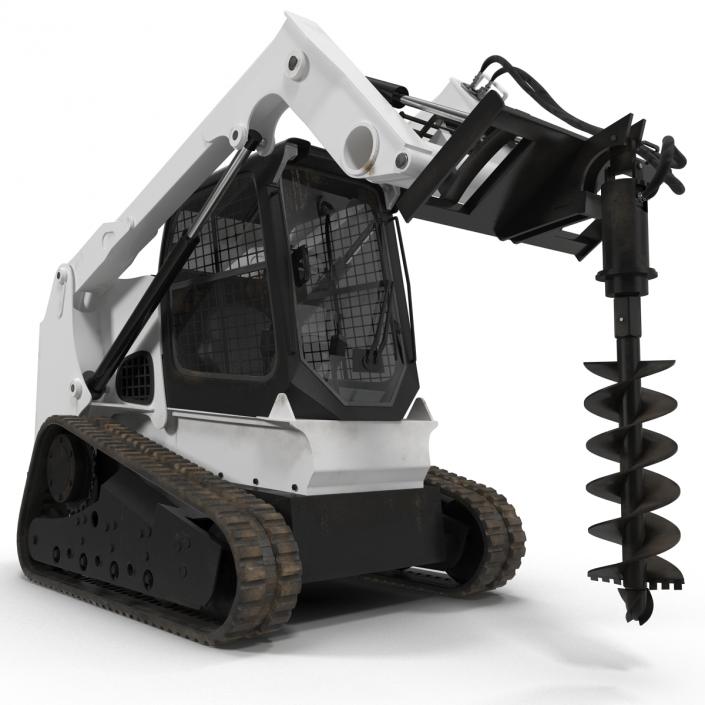 3D Compact Tracked Loader with Auger model