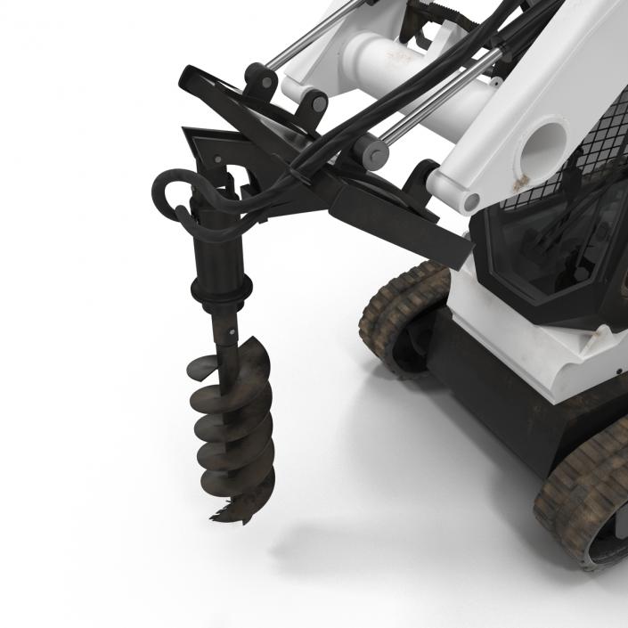 3D Compact Tracked Loader with Auger model