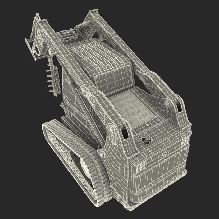 3D Compact Tracked Loader with Auger model