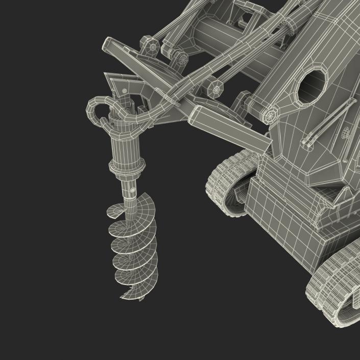 3D Compact Tracked Loader with Auger model