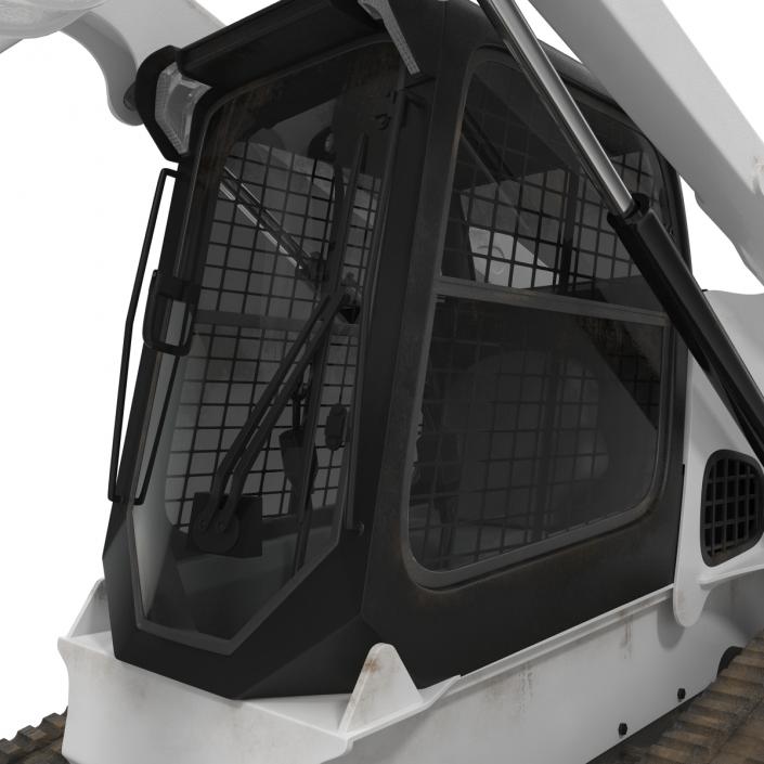 3D model Compact Tracked Loader with Auger Rigged